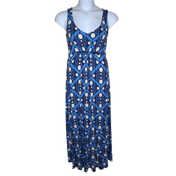 Boden Dresses & Skirts - BODEN blue printed jersey sleeveless maxi dress‎ WH752 8